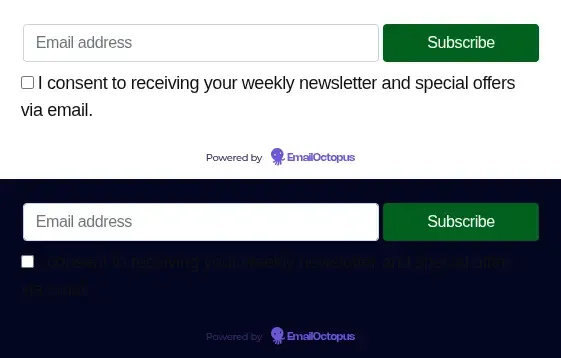 Initial form embedded in the footer of the ScriptApex blog